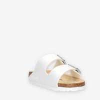 1026500-SHINY-LIZARD-WHITE Birkenstock Arizona BS Sandali scalzati bianchi (calzata stretta)