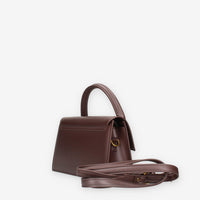 Marc Ellis FLAT ARROW_24-CHOCOLATE / LIGHT OTTONE Borsa a tracolla cioccolata e ottone