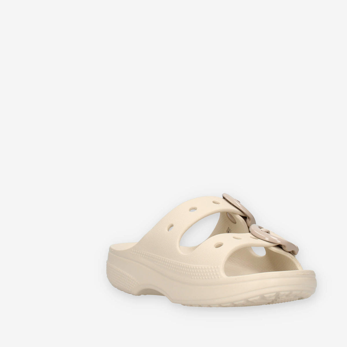 Crocs CR.212867-FRAP Saturday Enamel Buckle Sandali beige da donna