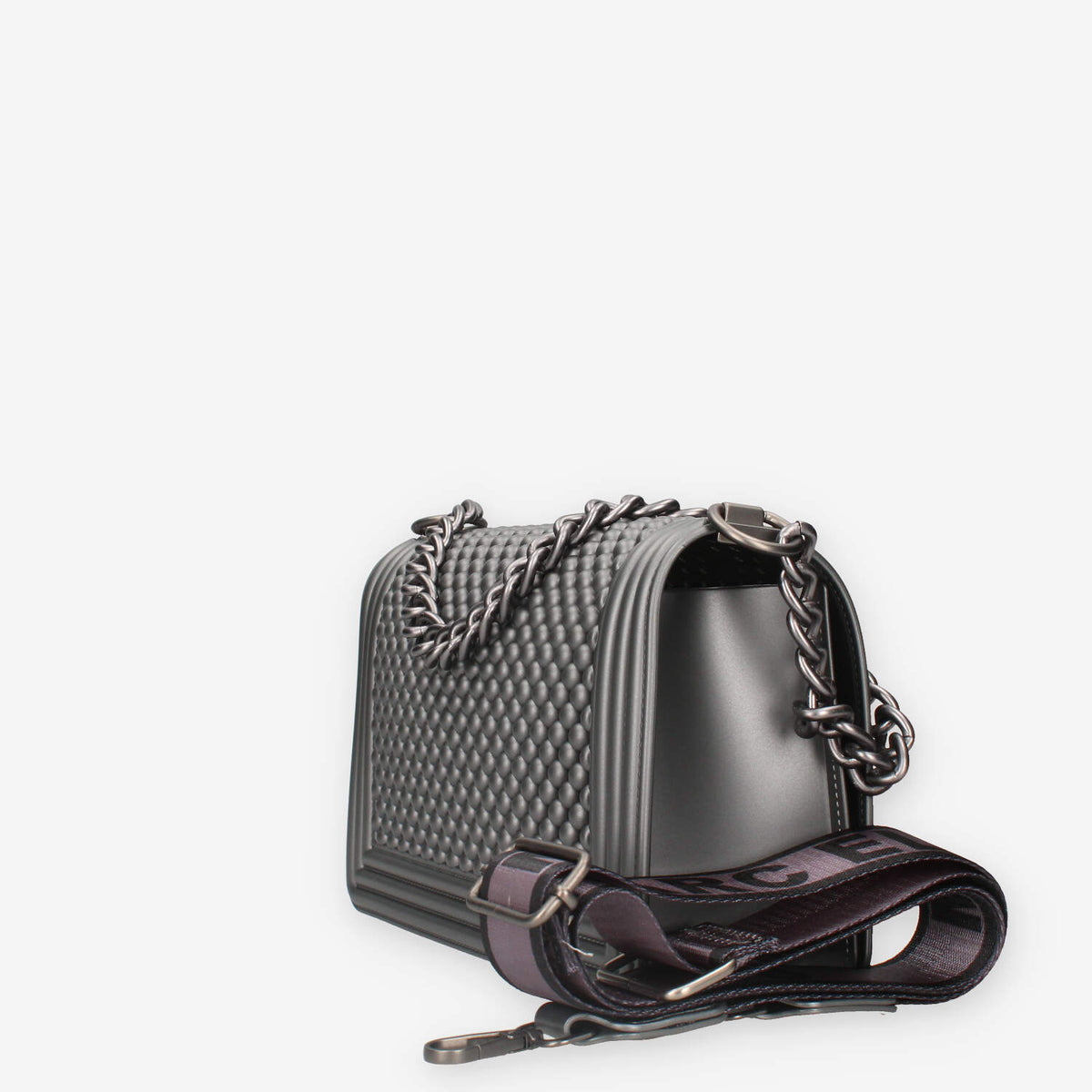 Marc Ellis FLAT M BALL_24-GUN METAL / SATIN CDF SHOULDERBAG MARC ELLIS