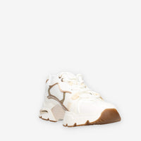 Guess FLJCR6-ELE12-GOLD CARRLI6 Sneakers bianche e oro da donna