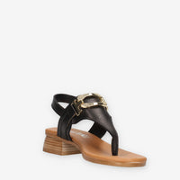 Talea 2082-CRUST-NERO Sandali infradito neri da donna