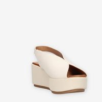 Inuovo 123133-CREMA Sandali crema da donna con la zeppa