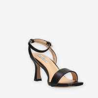 Miabelle MB-146-LIZ-NERO Sandali neri con tacco