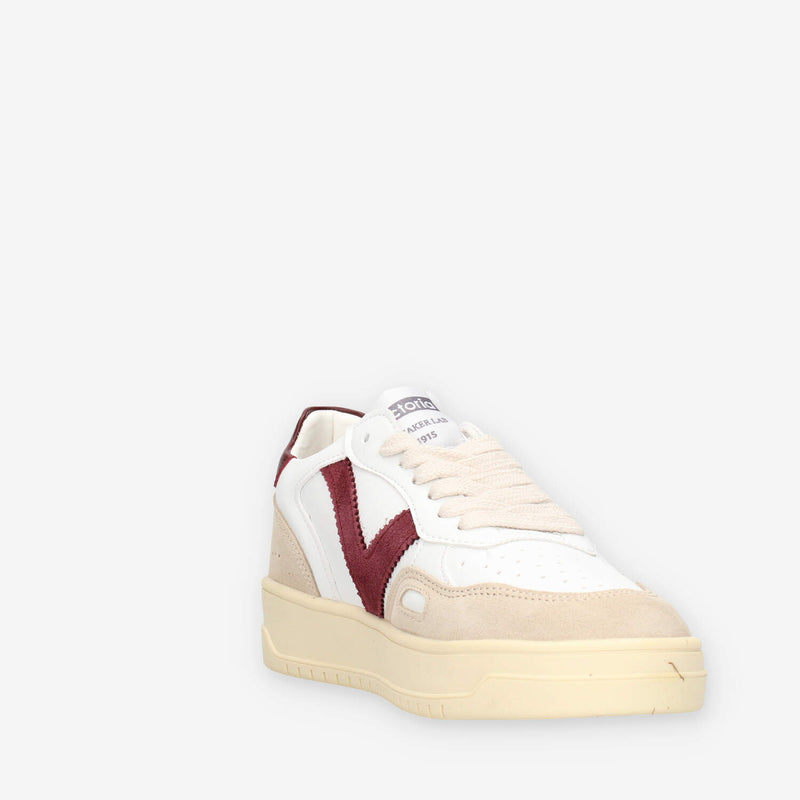 Victoria 1257136-BURDEOS Sneakers bianche e bordeaux da donna