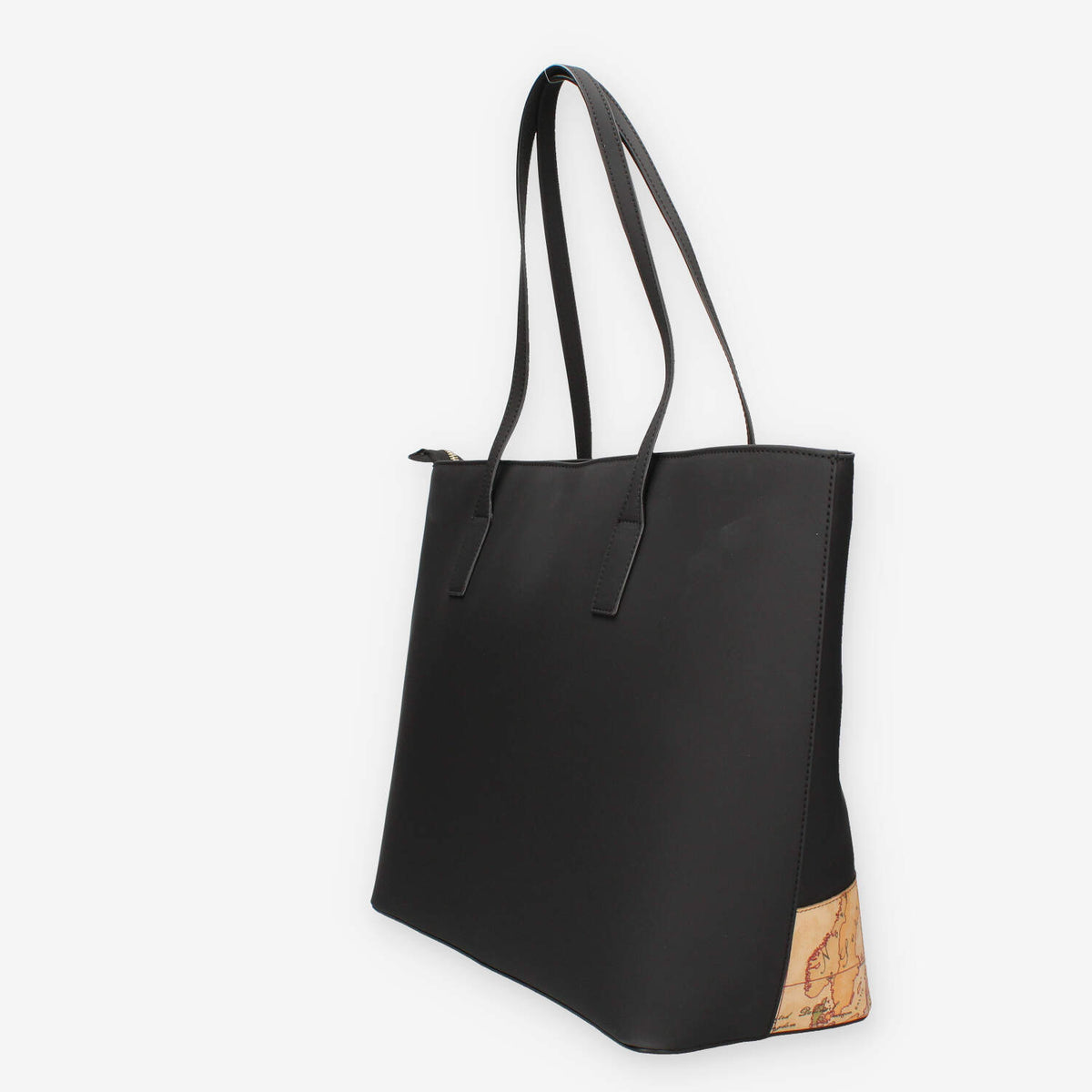 Alviero Martini Prima Classe LMLD96-9636-0001 Shopping gommata nera e Geo Classic