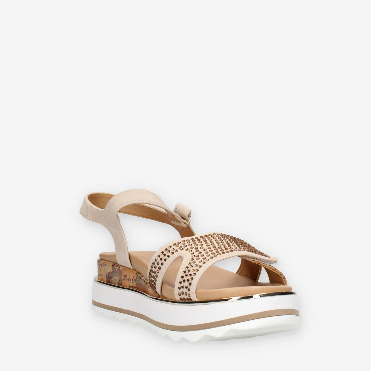 Alviero Martini Prima Classe N2473-1920-A588 Sandali beige e Geo Classic linea teen