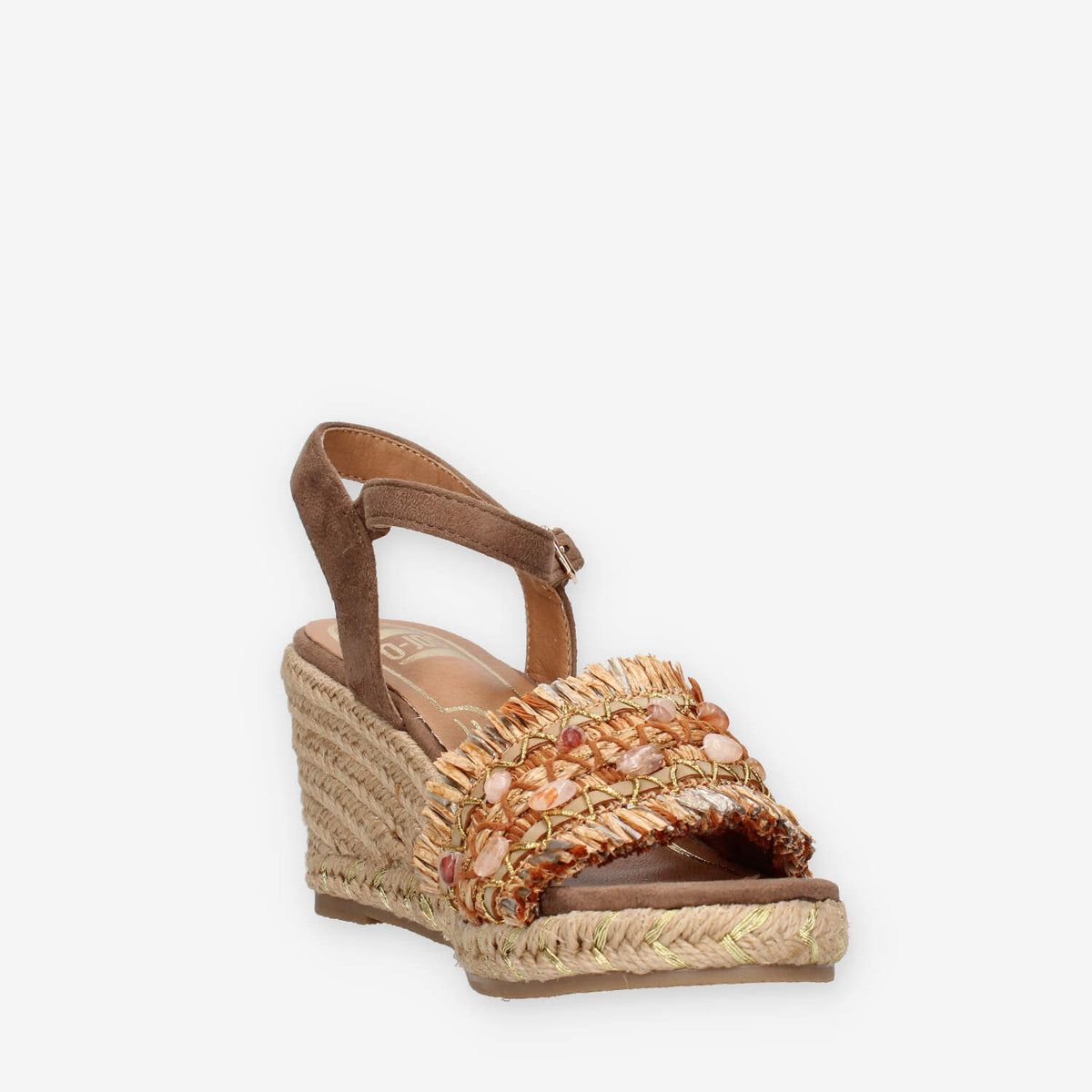 O-Joo OL61500A-026 GERI FLOWER SANDAL Sandali marroni da donna