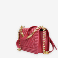 FLAT PENKA M-CHERRY / LIGHT GOLD  Borsa a tracolla cherry e oro