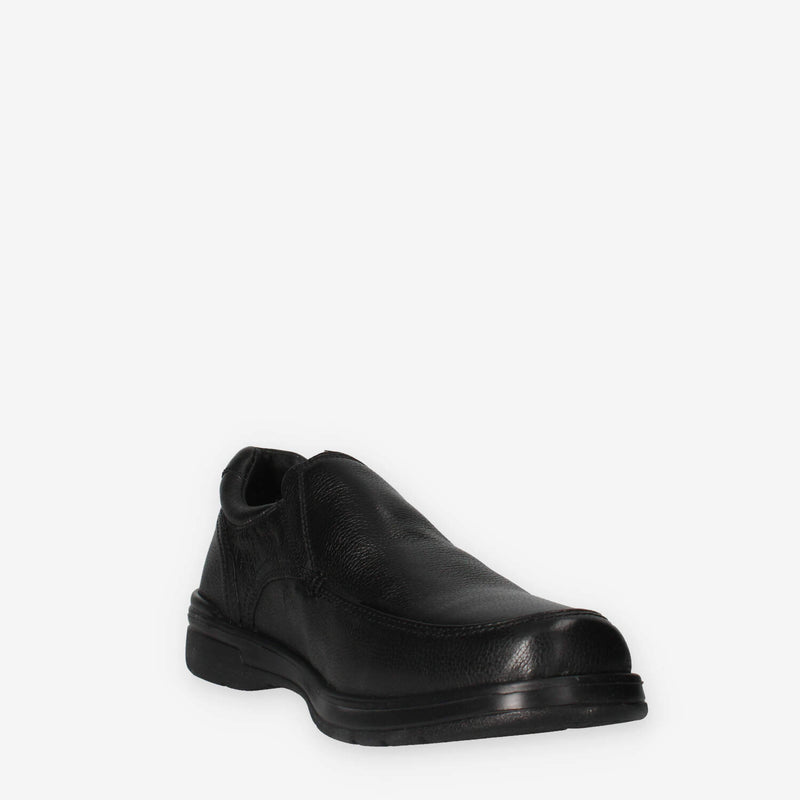 36822-NERO Valleverde Slip on nere da uomo