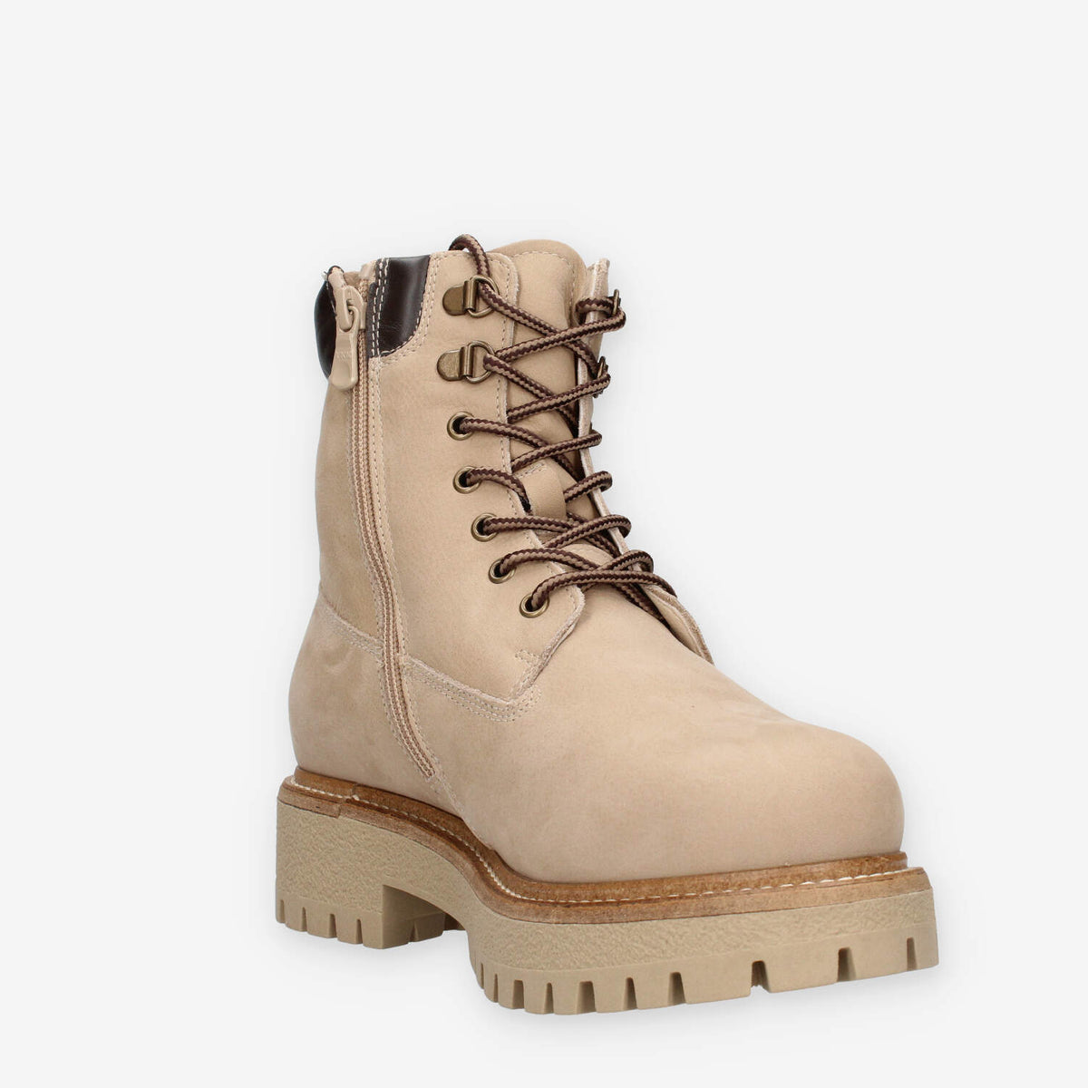 Nero Giardini I514922D-718 Scarponcini taupe da donna con fodera in montone