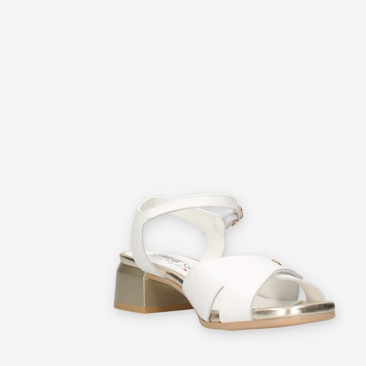 Enval Soft 1275833-BIANCO Sandali bianchi da donna con tacco