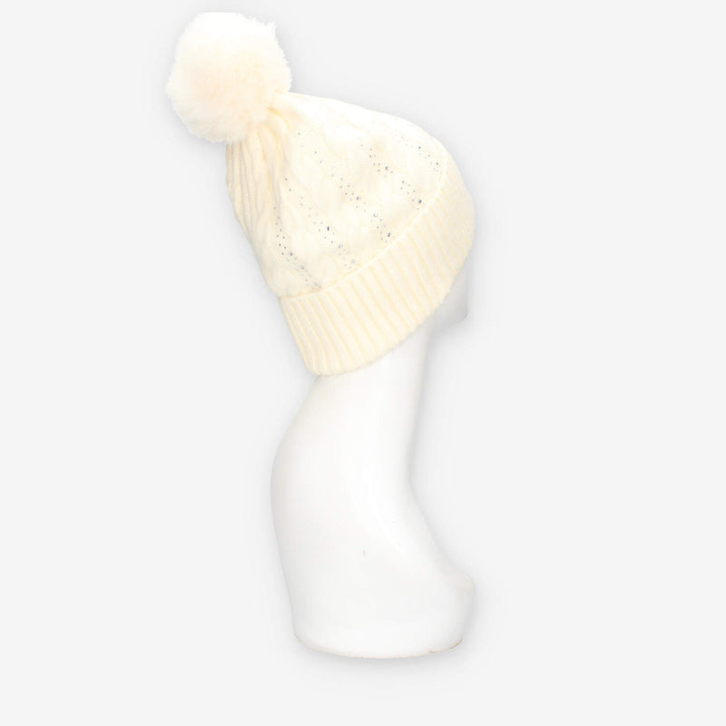 Guess AW5385-POL01-WHI KNITTED BEANIE