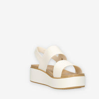 Crocs CR.211802-CHAT Brooklyn Matte Wrap Low Wdge Sandali bianchi da donna