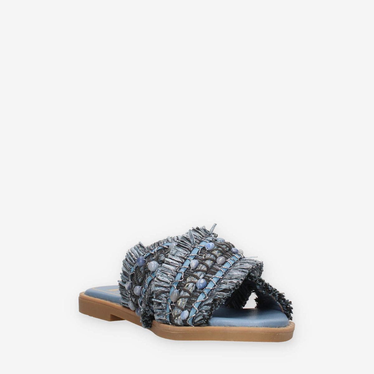 O-Joo OL61510A-44 MILEY CROSS Sandali scalzati azzurri da donna