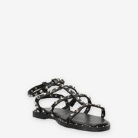 Marina Torres J41201-80-BLACK Sandali neri con borchie