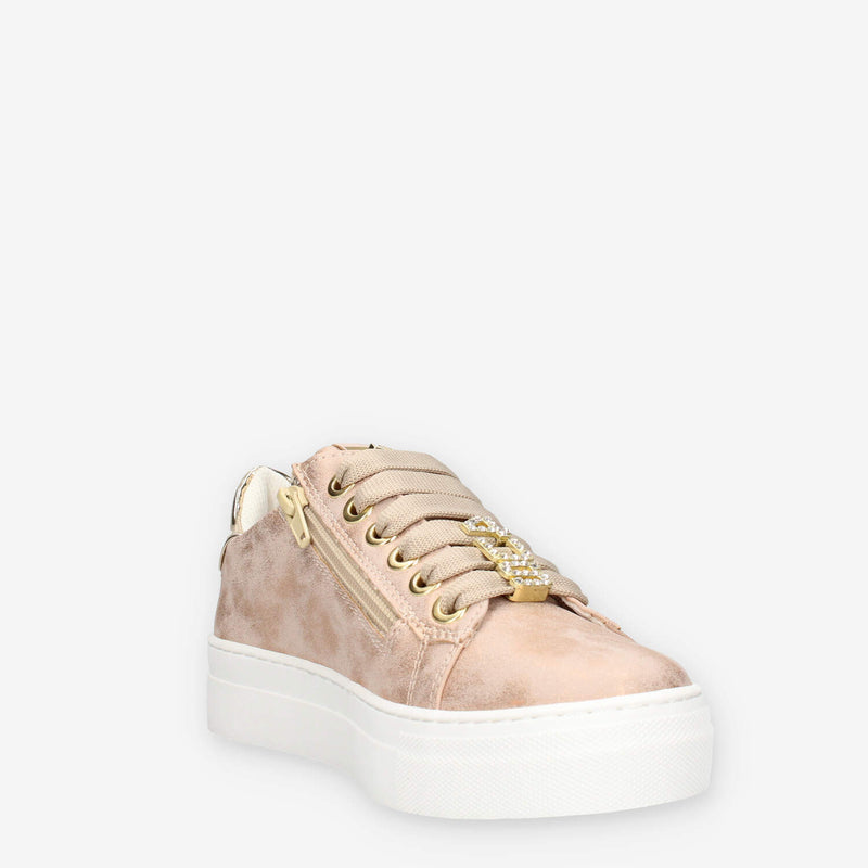 43002-PINK 4 US by Paciotti (Junior) Sneakers rosa e oro con strass