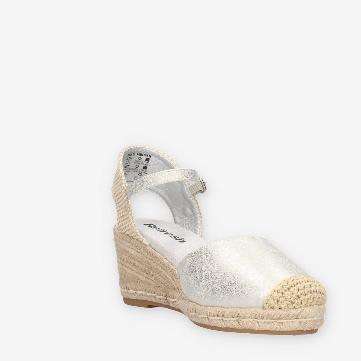 Refresh 175212-PLATA Espadrillas argento da donna