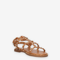 Marina Torres J41201-80-CAMEL Sandali camel con borchie