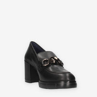 31015-NEGRO Callaghan Mocassine nere da donna con tacco