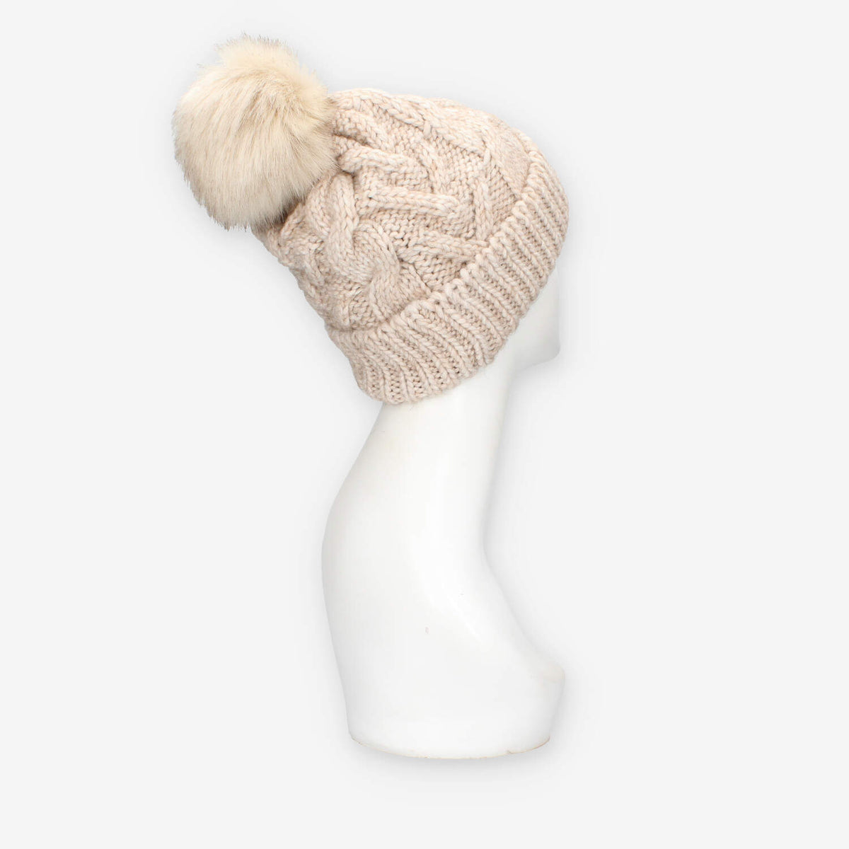 Alviero Martini Prima Classe LMC060-2860-0061 Cappello beige da donna con pon pon