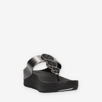 Fit Flop HJ1-B06 Halo Infradito grigi e neri con cristalli applicati
