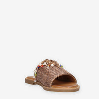 O-Joo OL61511A-028 MILEY CARRIBEAN Sandali scalzati marroni da donna