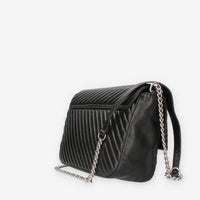 John Richmond RWA24061BOALG-BLACK-SILV Borsa a tracolla nera e argento