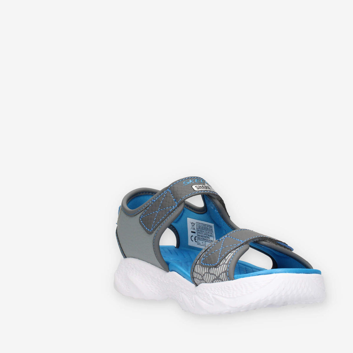 Skechers Creature-Splash Sandali grigi e azzurri con luci
