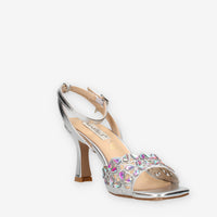Miabelle MB-141-VIT-ARGENTO Sandali argento con pietre applicate