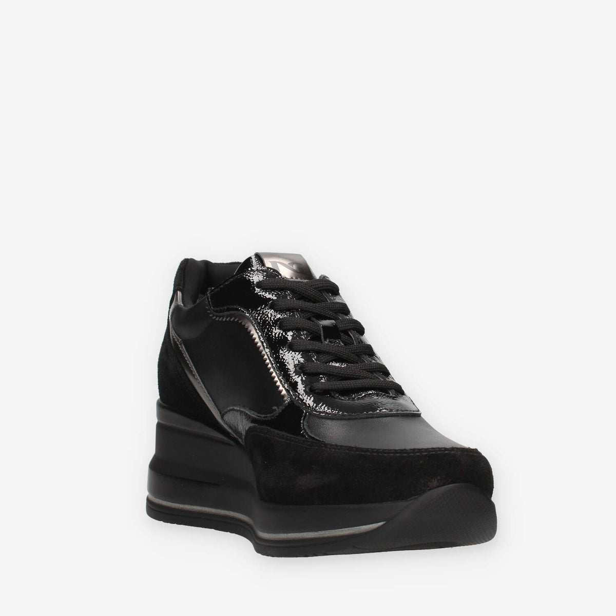 Nero Giardini I514130D-100 Sneakers nere con zeppa