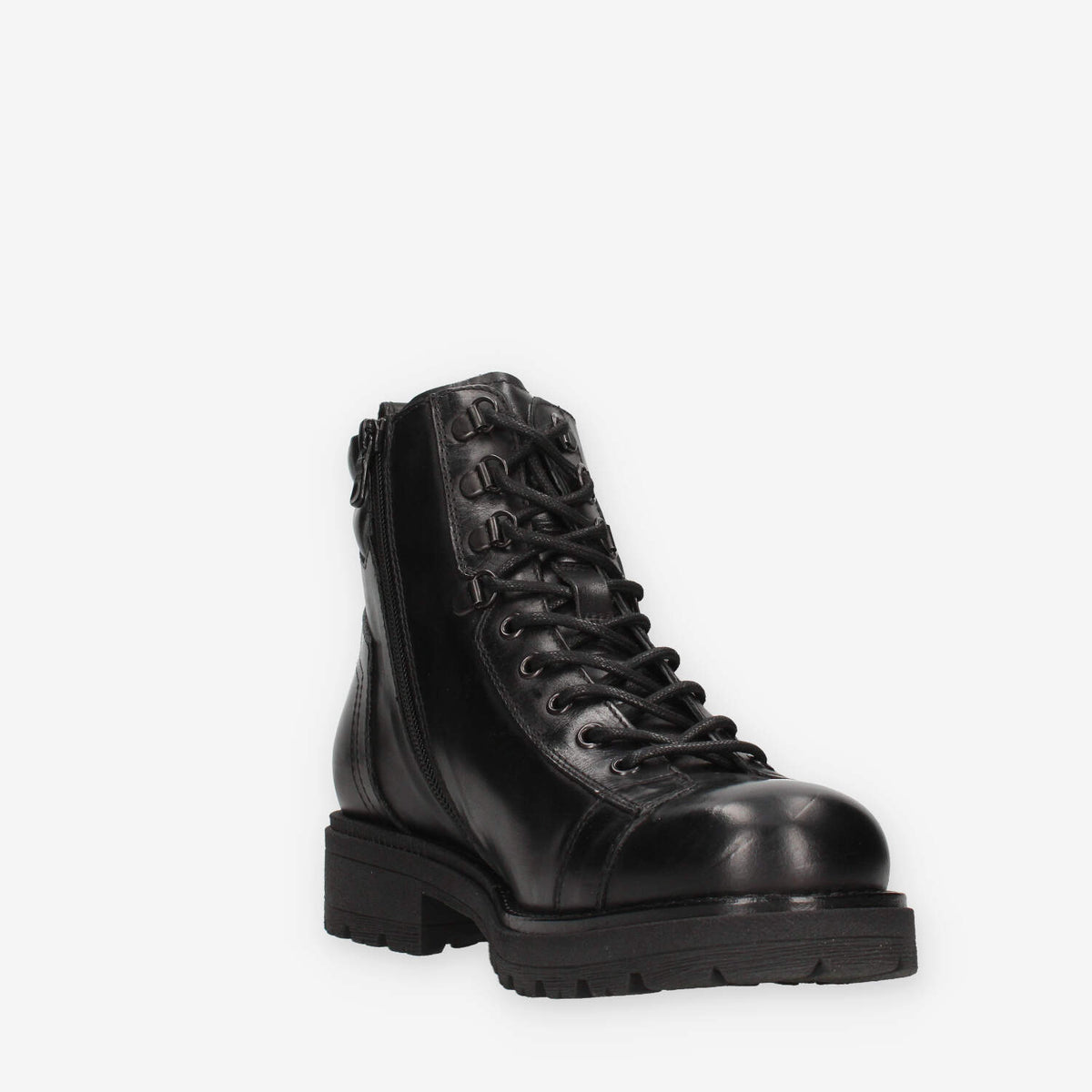 Nero Giardini I501010U-100 Anfibi neri da uomo