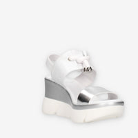 Nero Giardini E616061D-700 Sandali argento e bianchi da donna