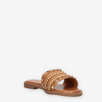 Marina Torres J41243-52-CAMEL Sandali scalzati camel con borchie