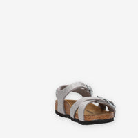 Birkenstock 1030536 Kumba Kids Sandali argento glitterati da bimba (calzata stretta)