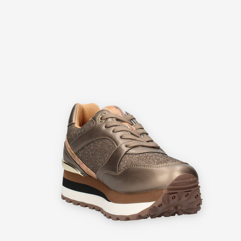 N2014-0558-X553 Alviero Martini Prima Classe Sneakers linea Junior bronzo e Geo Classic