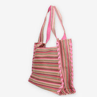 Colors of California HC.HOLLY-PINKN Borsa a spalla rosa in raffia