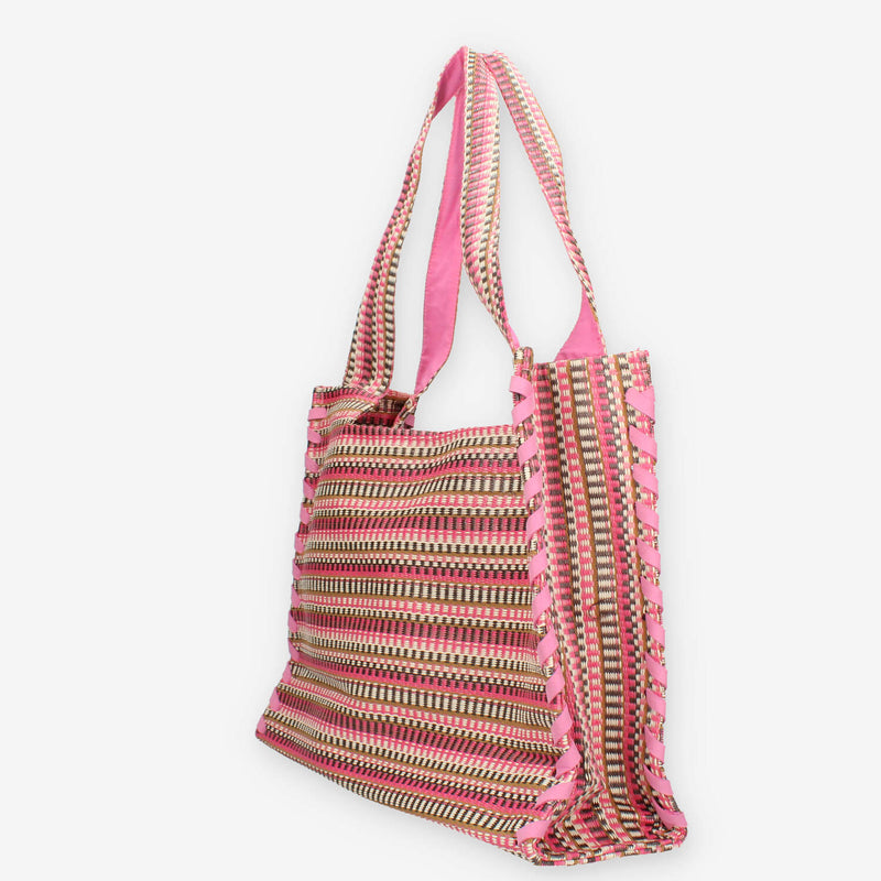 Colors of California HC.HOLLY-PINKN Borsa a spalla rosa in raffia