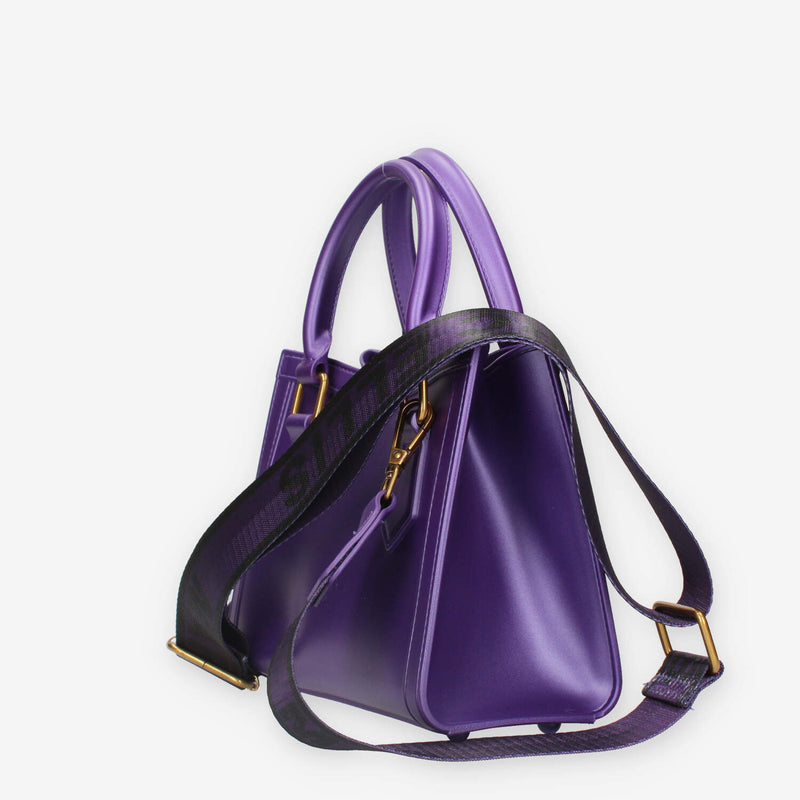 Marc Ellis FLAT WOOD S_24-VIOLET INDIGO / LIGHT OTTONE Borsa a mano viola e ottone