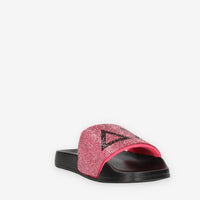 Sun 68 X35205-1162NERO/FUXIA FLUO SLIPPERS LOGO STRASS