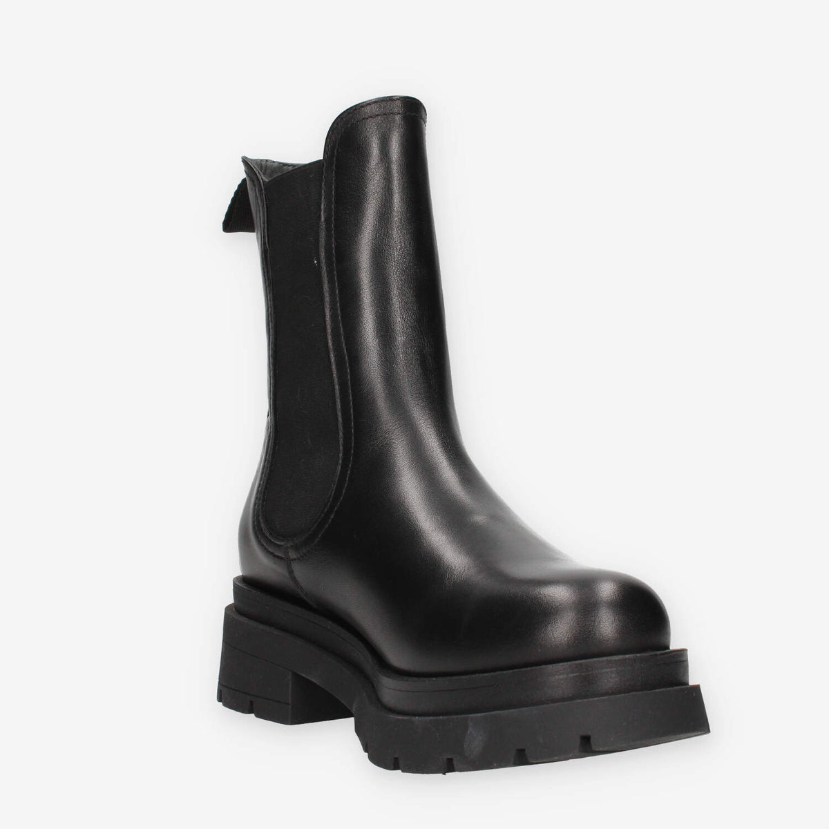 Nero Giardini I411946D-100 Stivaletti neri da donna con fodera in montone