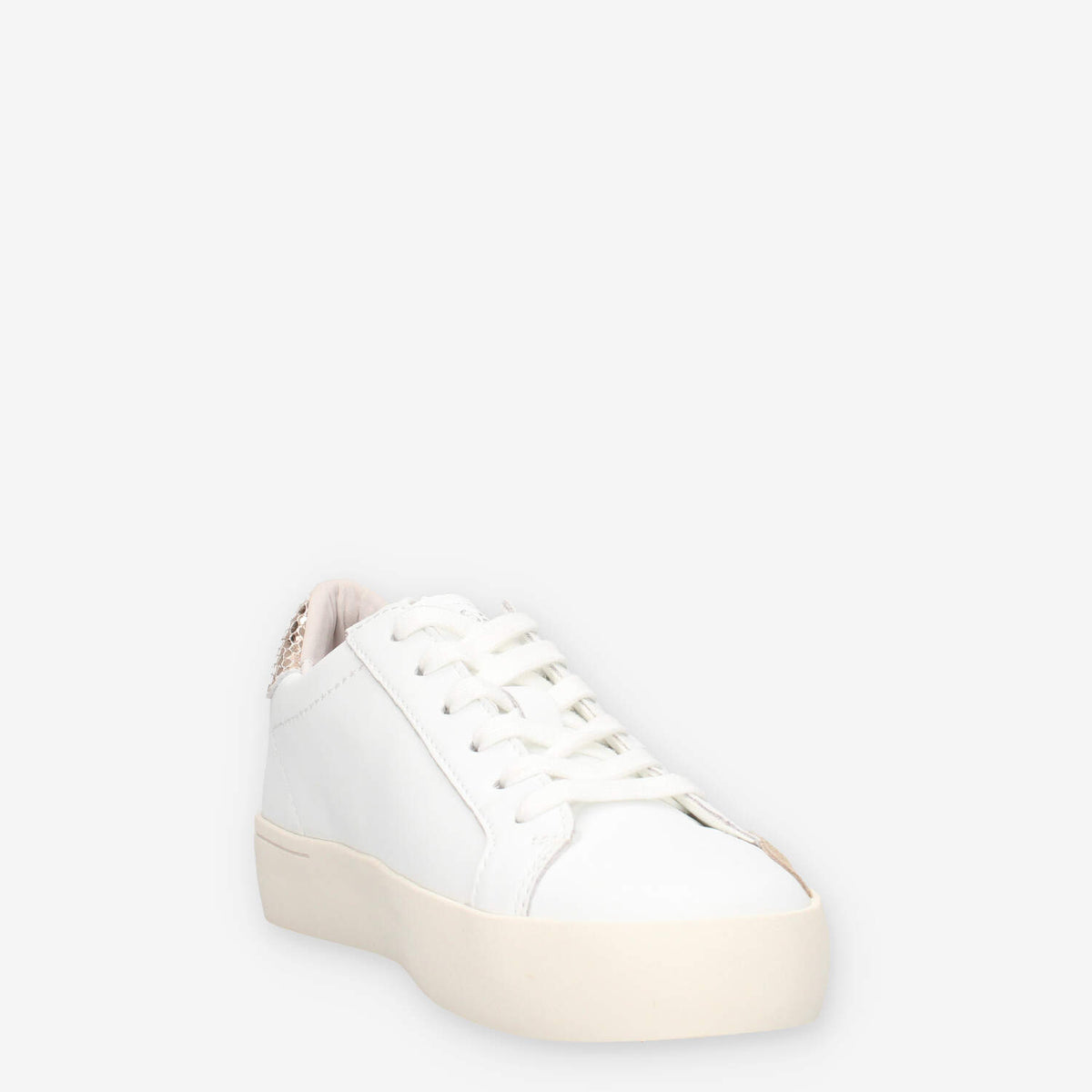 Z44421T-0143BIANCO/ORO Sun 68 Girl's Katy Leather (teen) Sneakers bianche e oro da ragazza