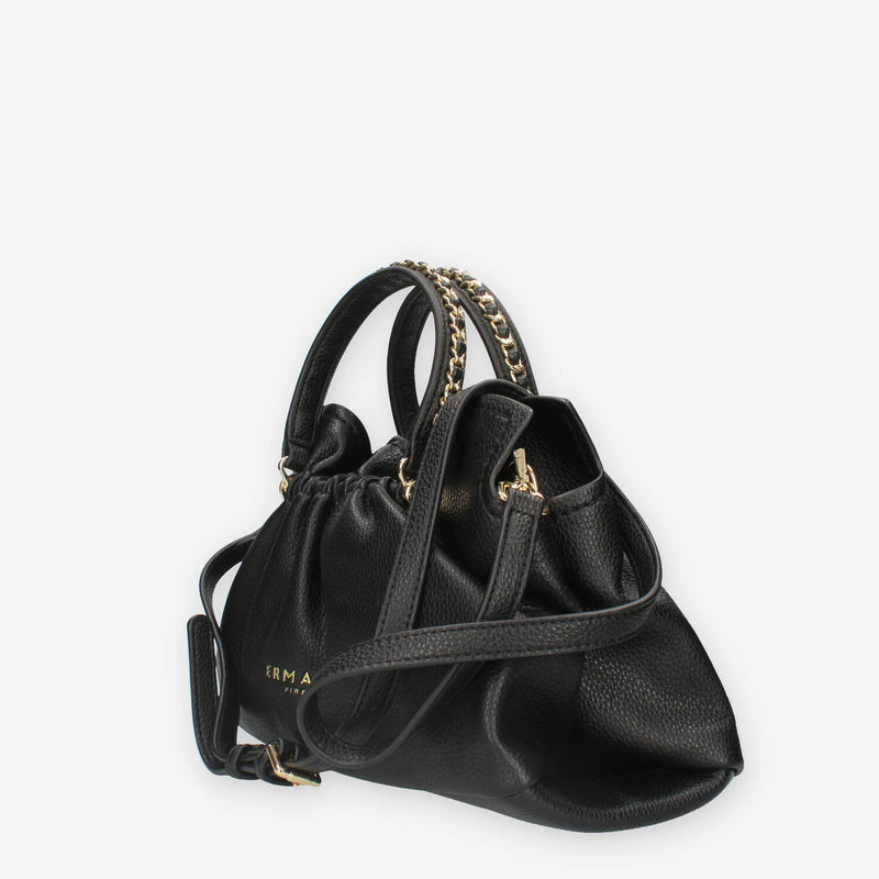 Ermanno Scervino 12401738-BLK Octavia Borsa a mano nera a 3 scomparti