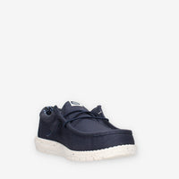 Hey Dude HD.40700-410 Wally Stretch Canvas Slip on blu da uomo