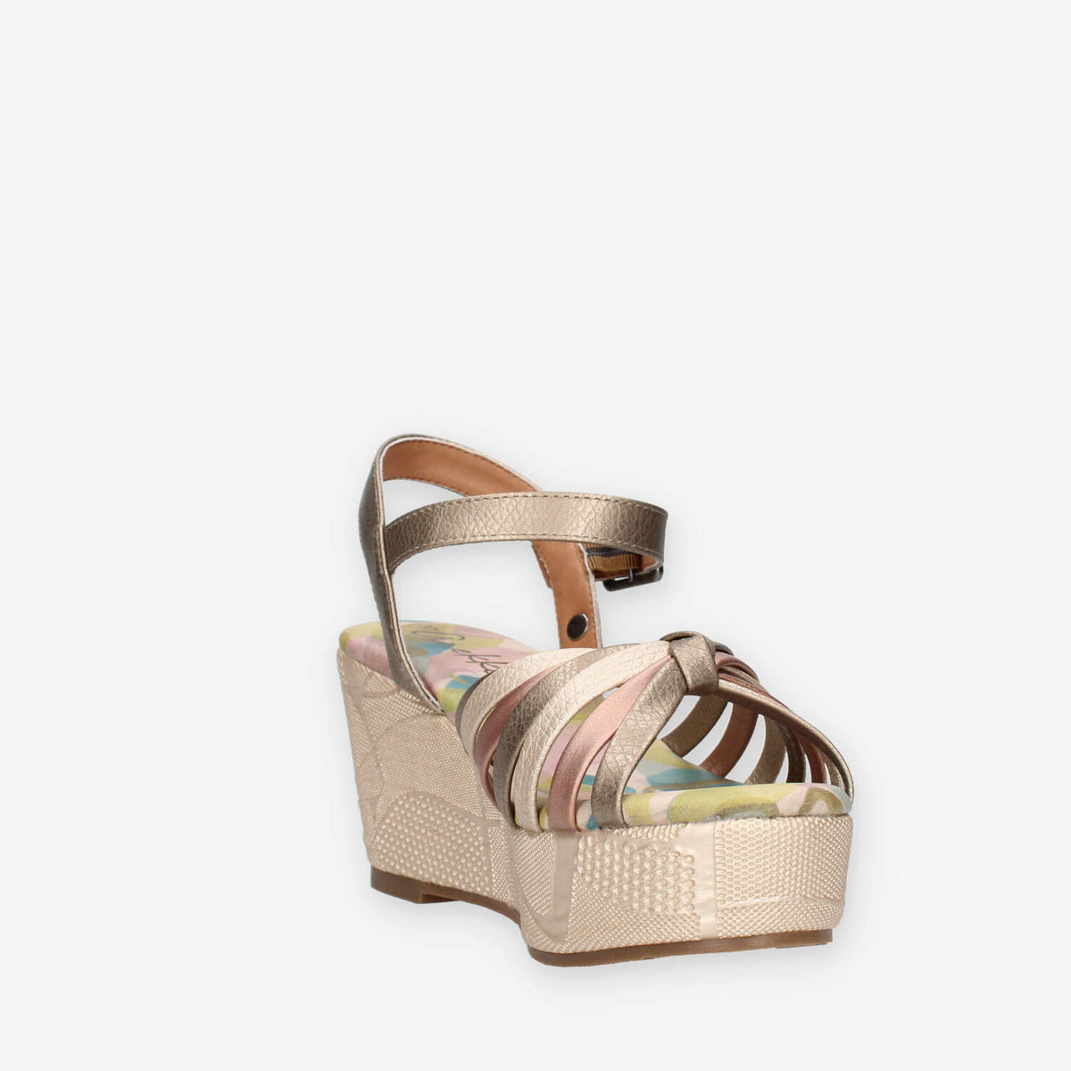 Anekke 42371-GOLD Sandali da donna bronzo con zeppa