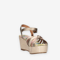 Anekke 42371-GOLD Sandali da donna bronzo con zeppa