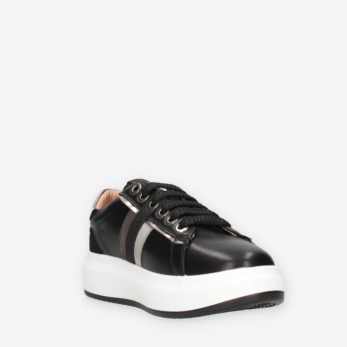 Ferre F-440-BLACK-SILVER Sneakers nere da donna