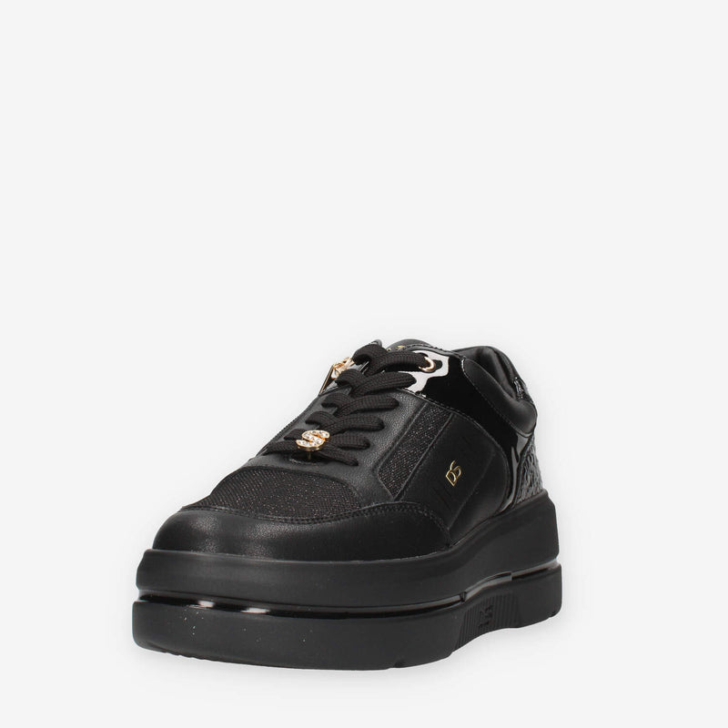 Donna Serena 185724DM-NERO Sneakers nere da donna  con glitter