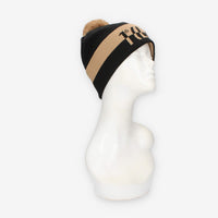 Alviero Martini Prima Classe KC038-1666-0010 Cappello beige e nero con pon pon