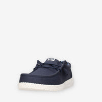 Hey Dude HD.40700-410 Wally Stretch Canvas Slip on blu da uomo
